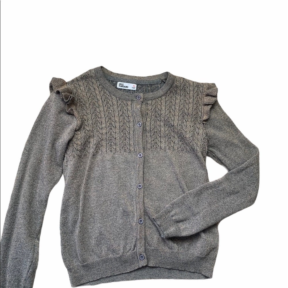 Epic Threads button up jacket for girls sweater